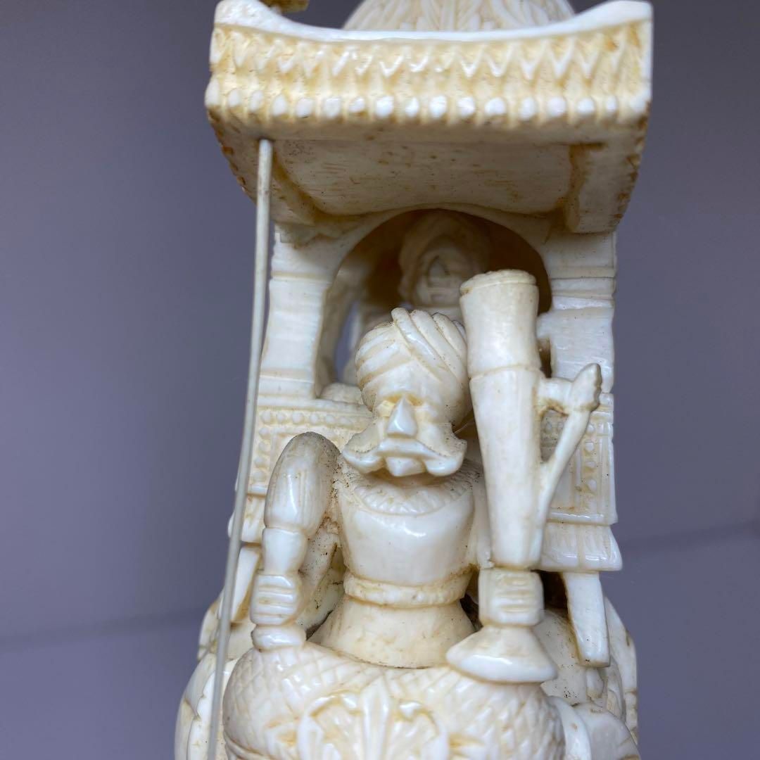 極上象に乗る人物 台込594g/高さ23.5㎝ 東Y6-0417①トヒルウ