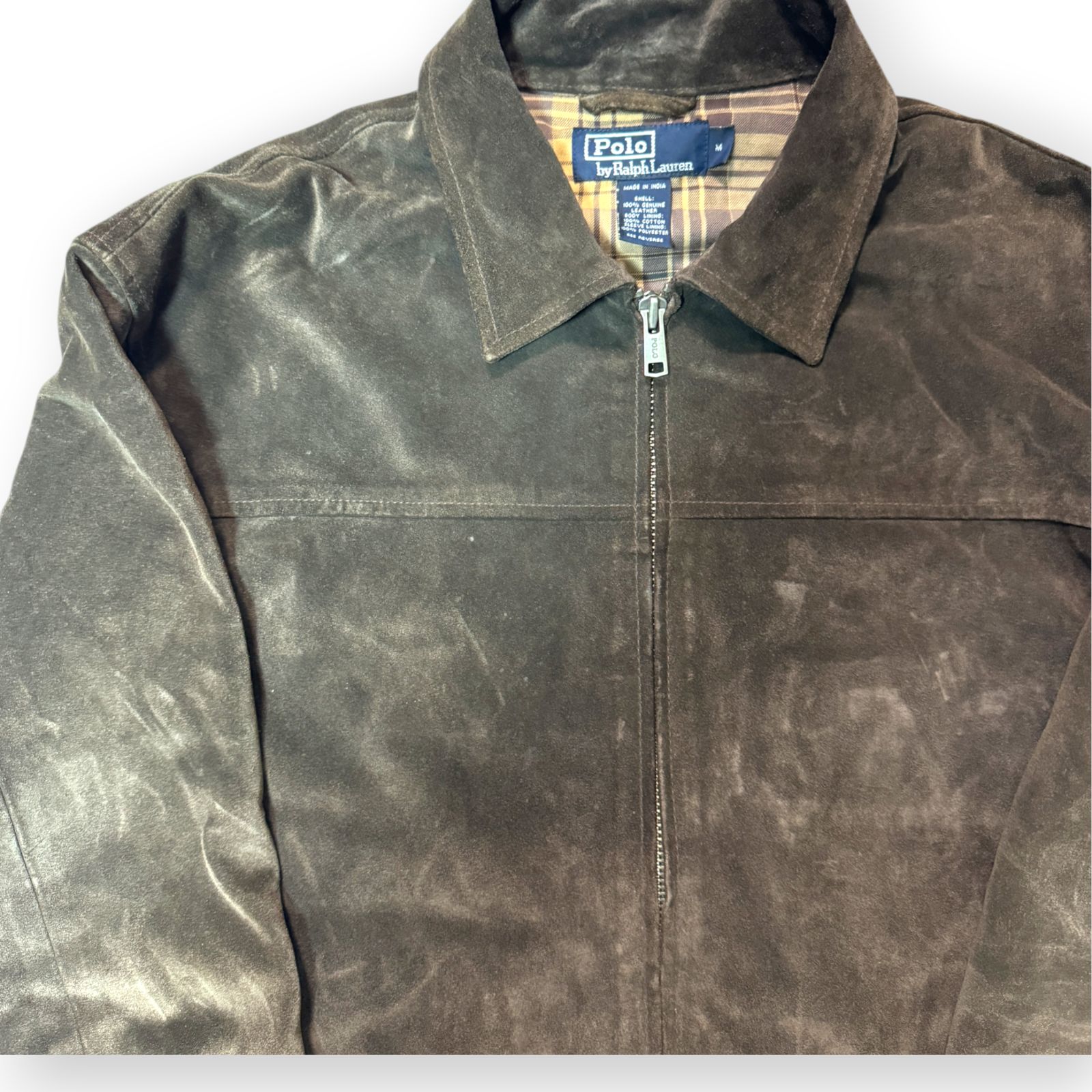 90s Polo Ralph Lauren Suede leather jacket Mサイズ ラルフローレン 