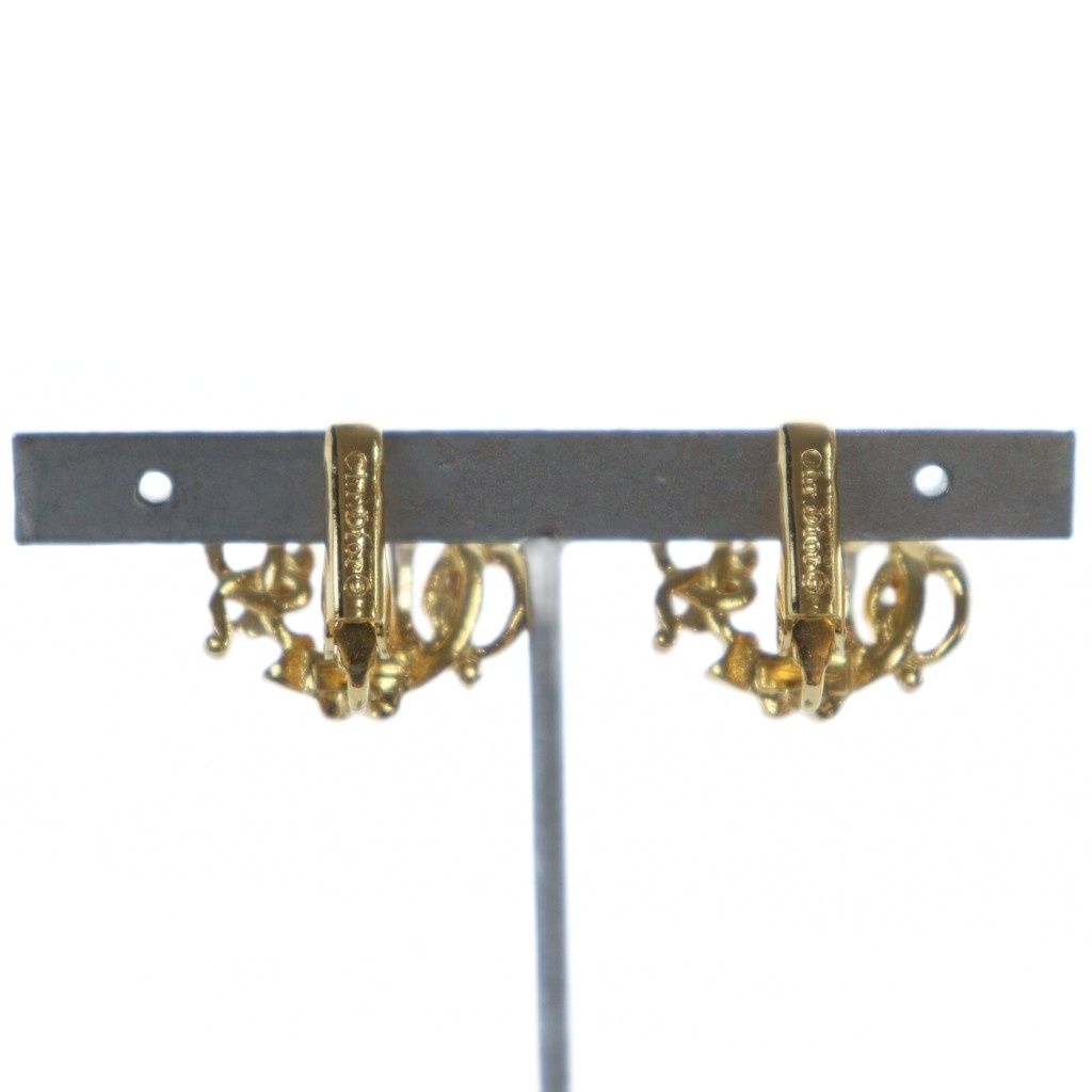 クリスチャンディオール Christian Dior イヤリング アクセサリー 両耳用 ロゴ ゴールド色 GY11 |MQ OH