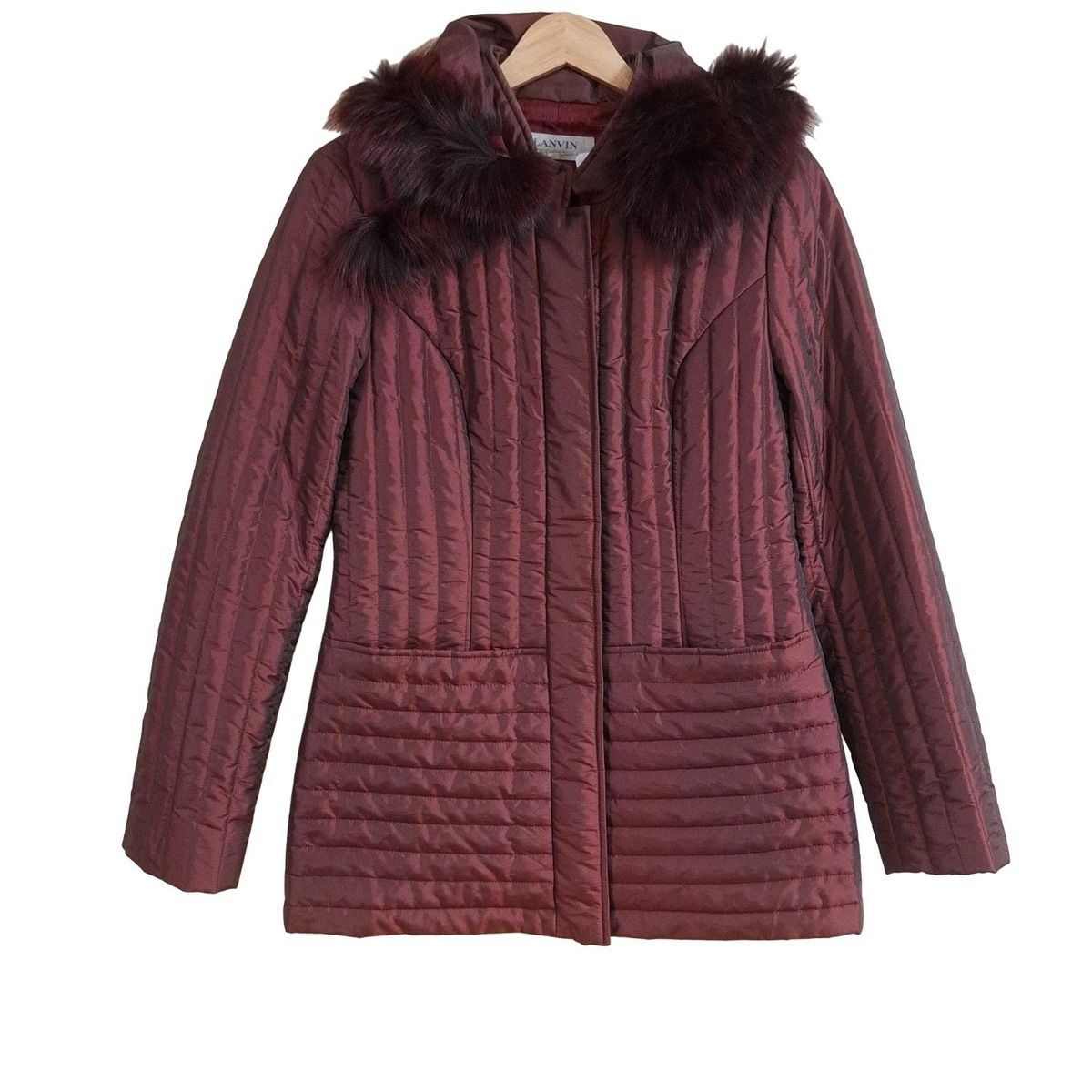 LANVIN(ランバン) コート サイズ38 M レディース - ボルドー