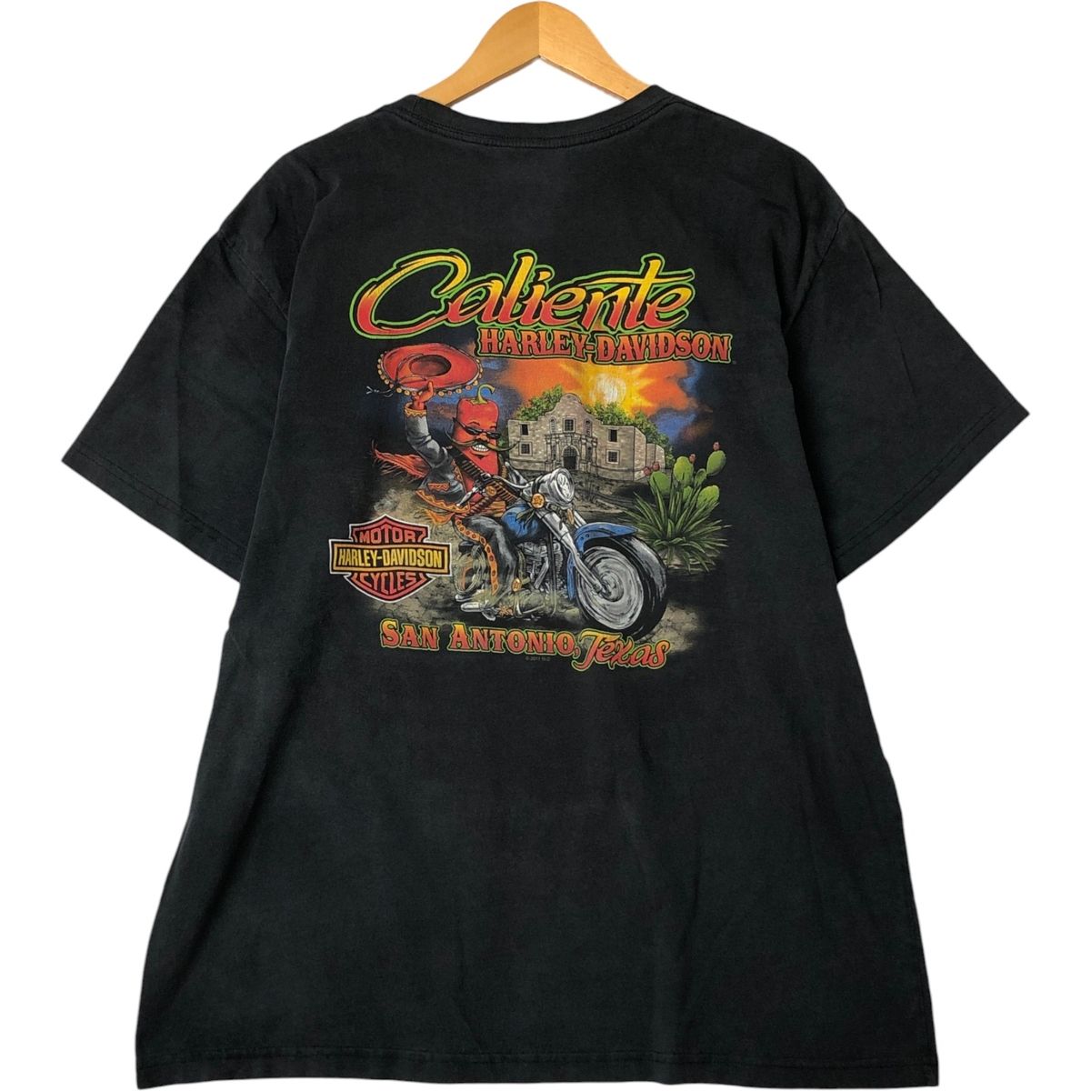 古着 ハーレーダビッドソン Harley-Davidson ドクロ柄 スカル柄 モーターサイクル バイクTシャツ USA製 レディースM相当 /eaa532275 古着 ハーレーダビッドソン Harley-Davidson ドクロ柄 スカル柄