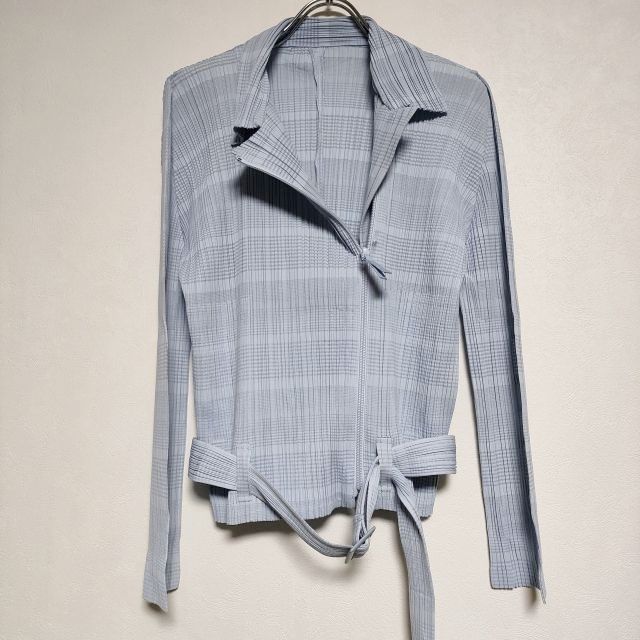 PLEATS PLEASE ISSEY MIYAKE PP71-JD652 プリーツライダース ジャケット ブルー レディース  プリーツプリーズ【中古】4-1010M∞ - メルカリ