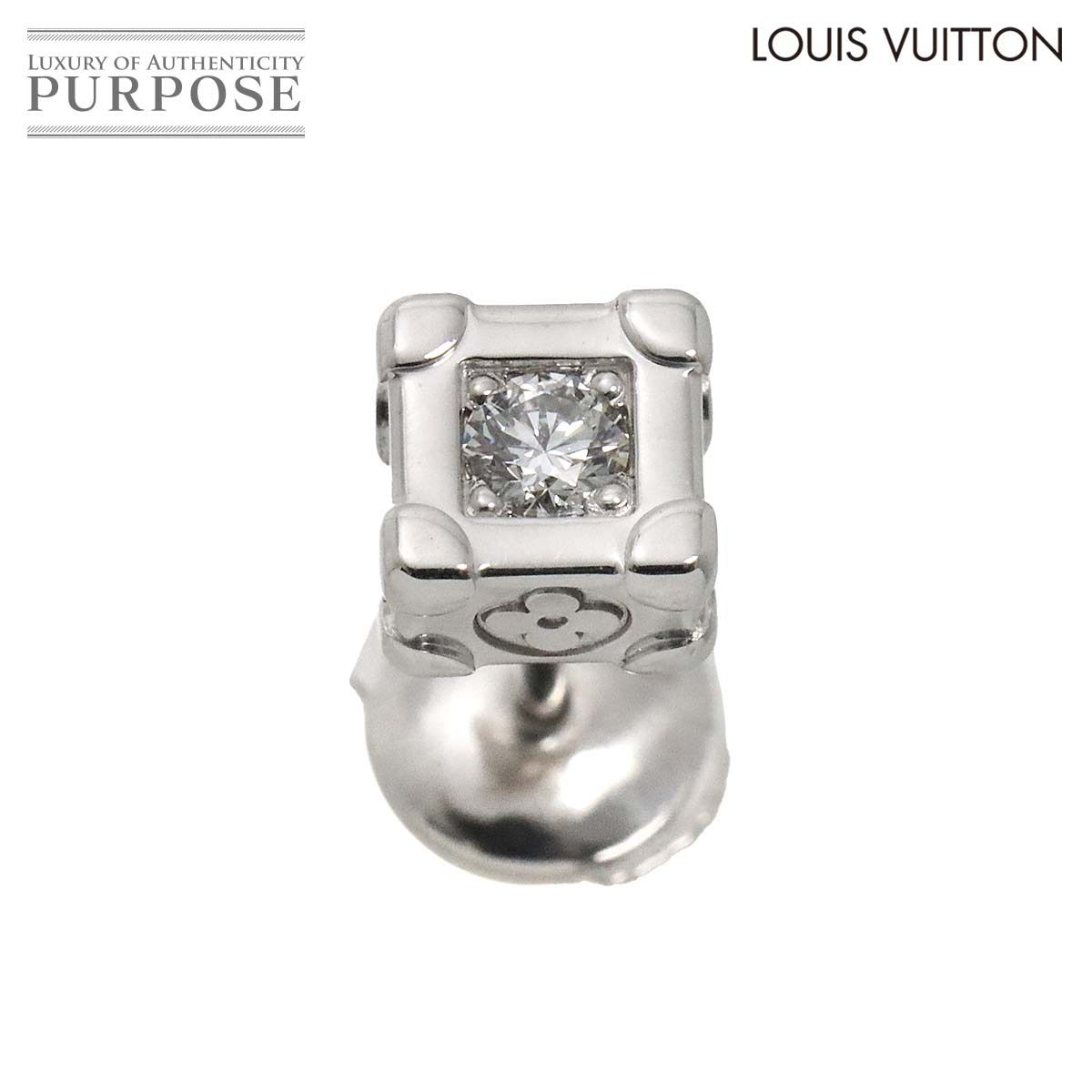 ルイヴィトン ダイヤモンドピアス K18 WG 750 ホワイト ゴールド LOUIS VUITTON ルイヴィトン モノグラムスター ダイヤモンド