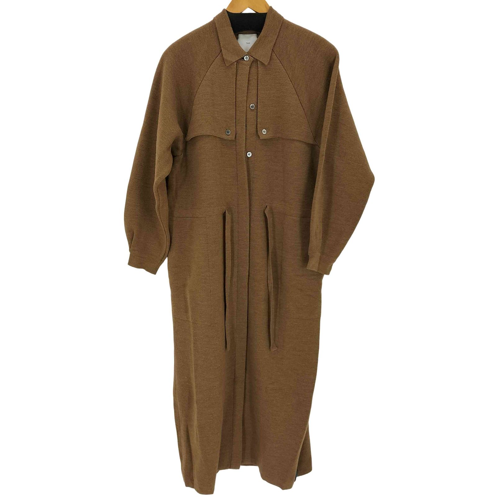 ロングコート tan ニットコート