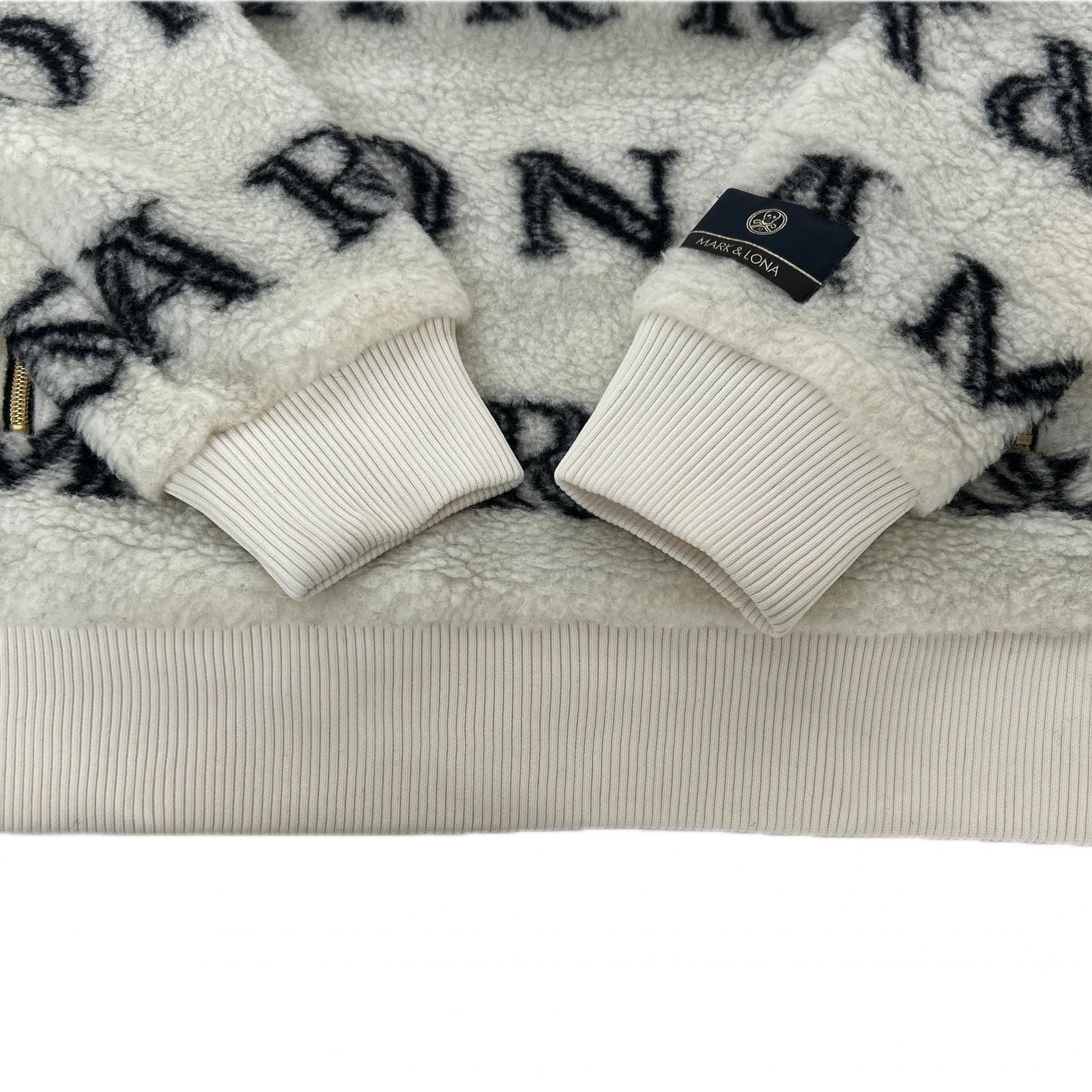 メンズ マークアンドロナ MARK-LONA ブルゾン 48 L 白系 ホワイト クルーネック プルオーバー ボア 裏地付き WHITEMONARCHHOTEL_COM