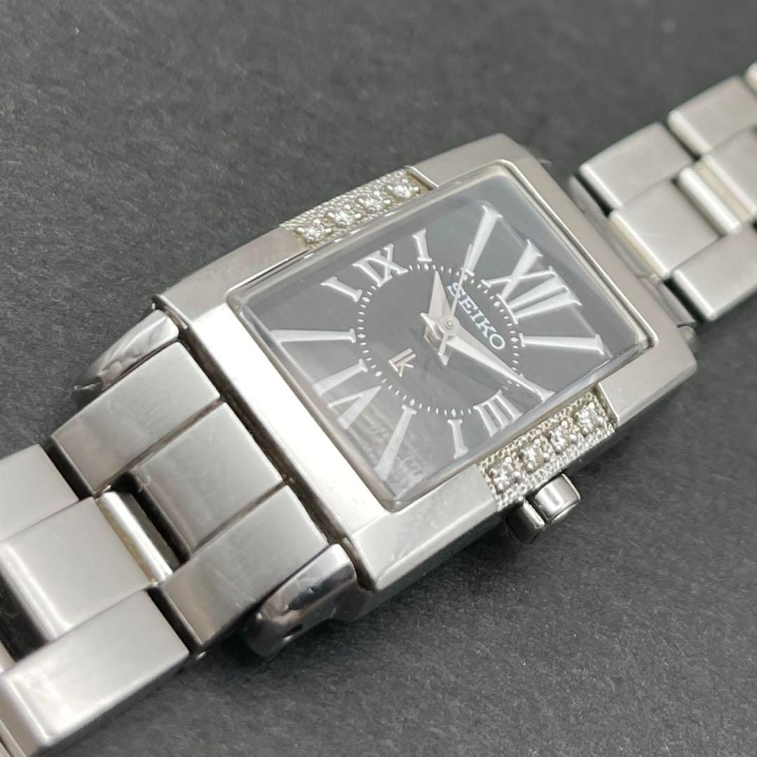 SEIKO ルキア 1F21-0BJ0 黒文字盤 ラインストーンベゼル