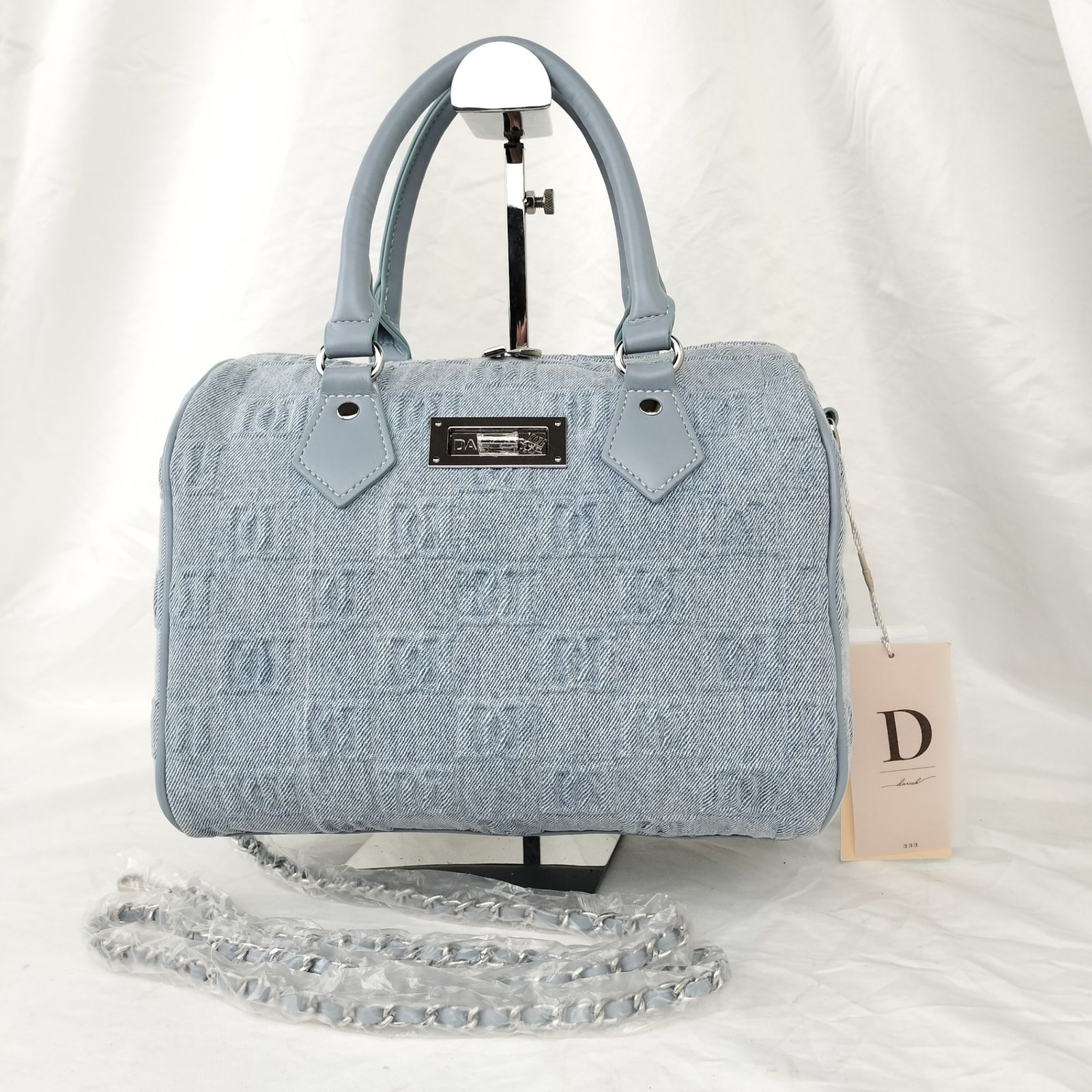 ダーリッチ エンボスロゴデニムボストンバッグ ノベルティ ダーリッチ