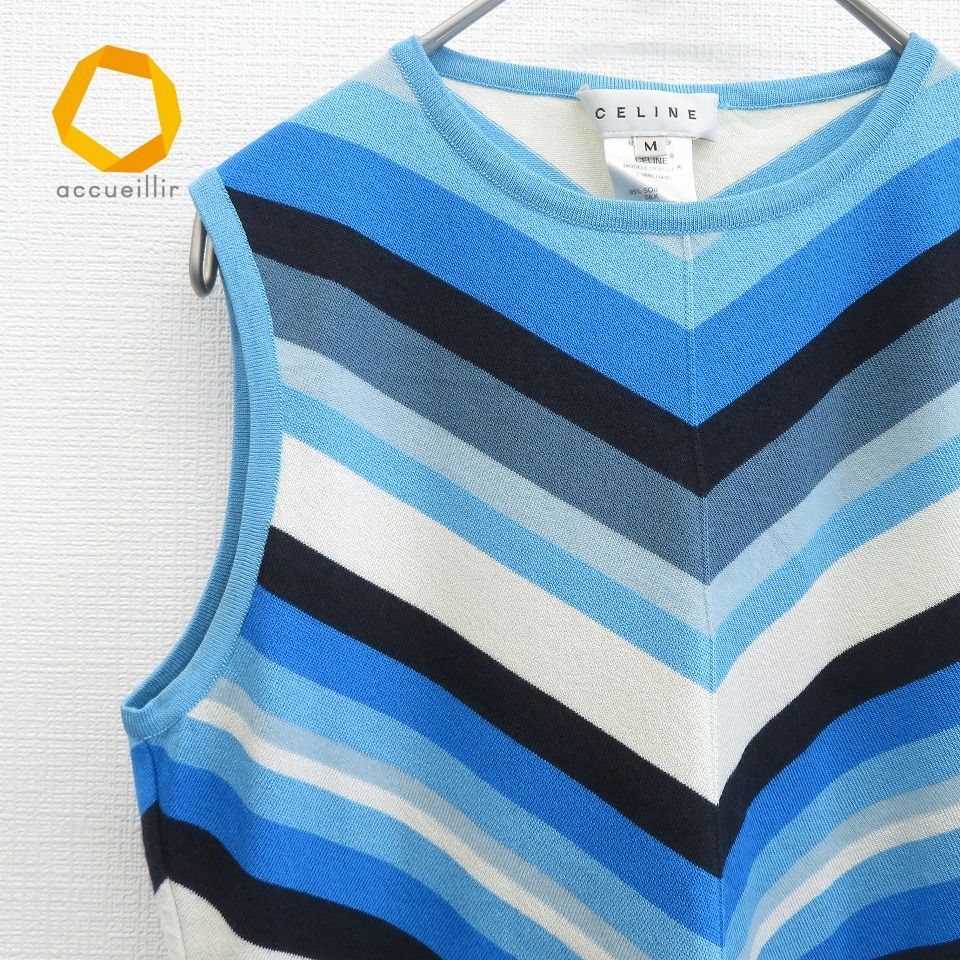 CELINE ウール シルク ノースリーブニット