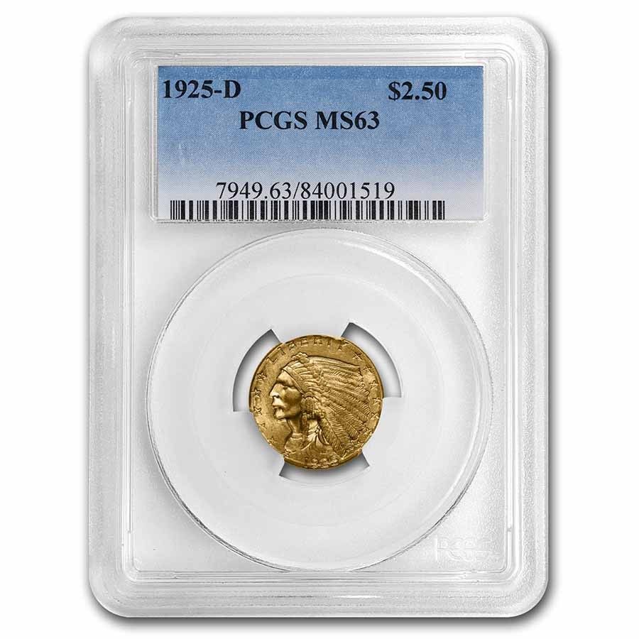 1925-D $2.50 Indian G Quarter Eagle MS-63 PCGS