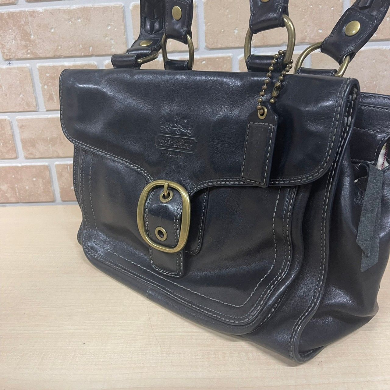 7 COACH コーチ レザー トートバッグ 11420 ブラック - メルカリ