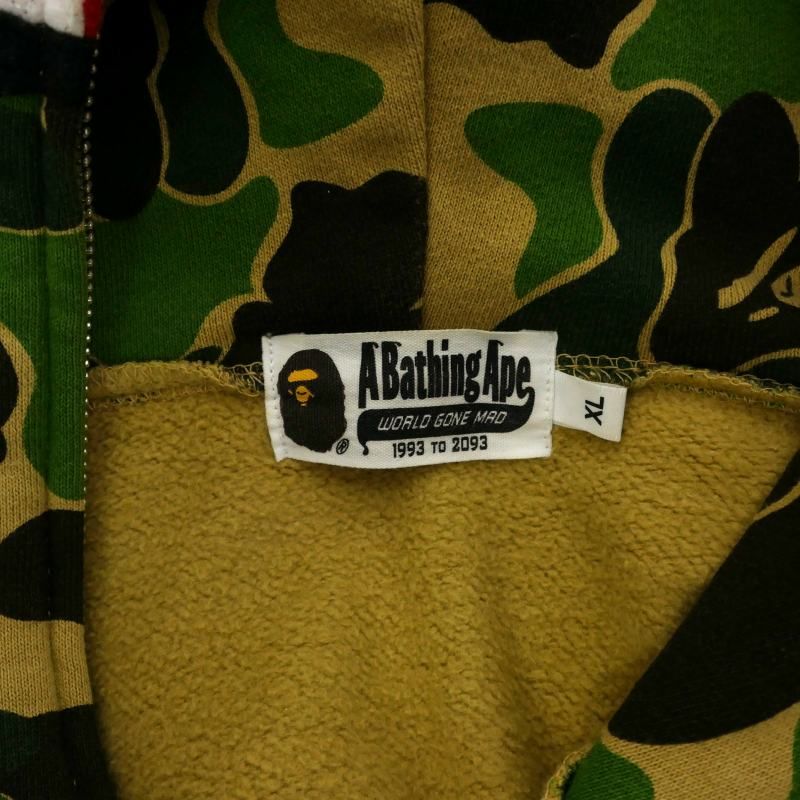 abathing ape カモ camo シャークパーカー マルチカモ シャークパーカー Lサイズ shark full zip hoodie a
