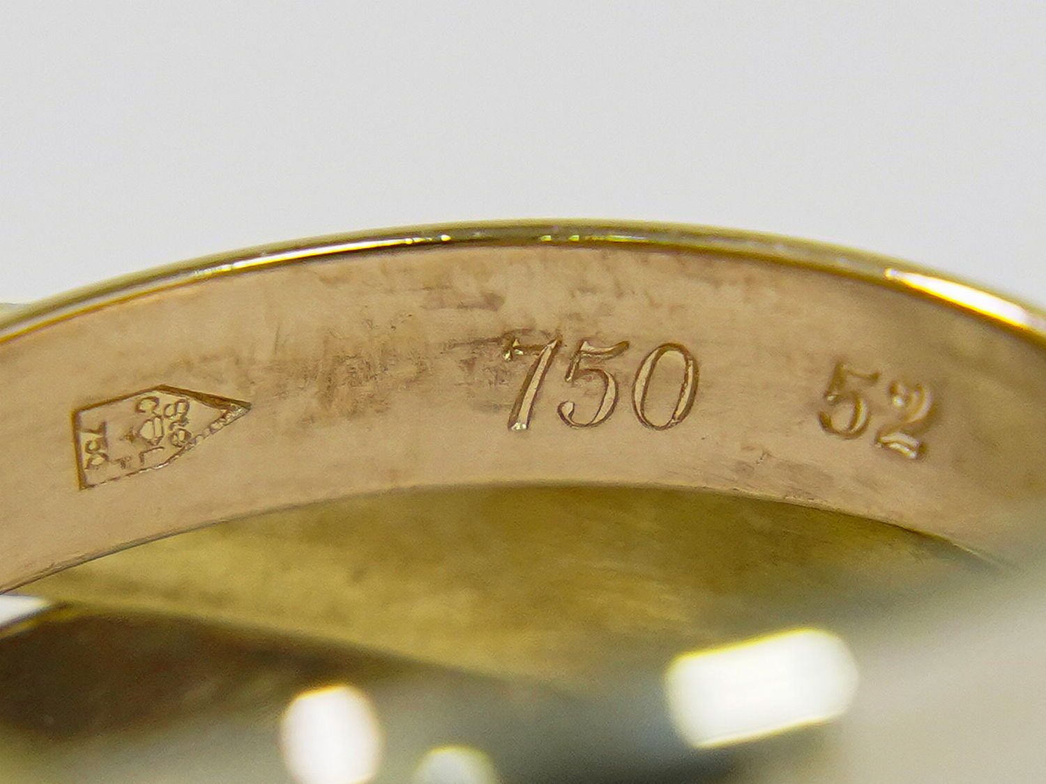 本物 カルティエ Cartier トリニティ 750 YG PG WG リング 指輪 52