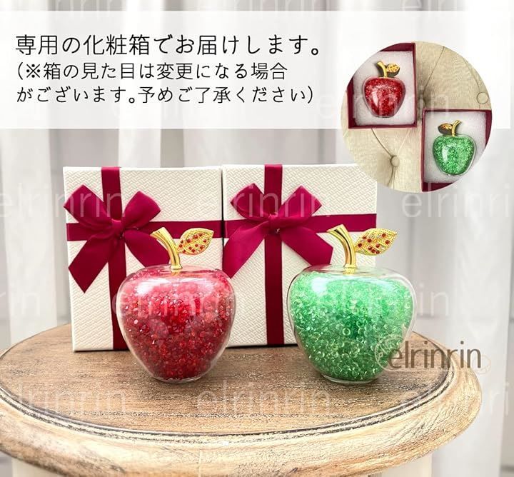 その他】 風水アイテム 赤い林檎(りんご)の置物 🎊 貯金箱