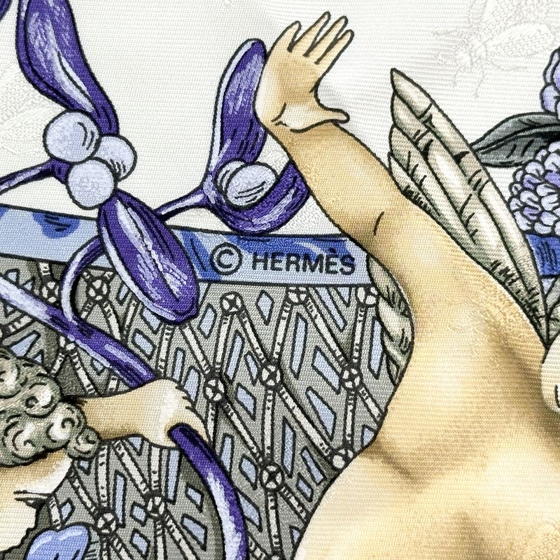 エルメス HERMES スカーフ カレ90 AMOURS 愛 レディース