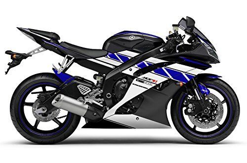 【在庫処分】ブルー YZF-R6(08-16) ストロボモデル フロントサイドセット M08R6-D-BU-FS グラフィックキット エムディーエフ(MDF)
