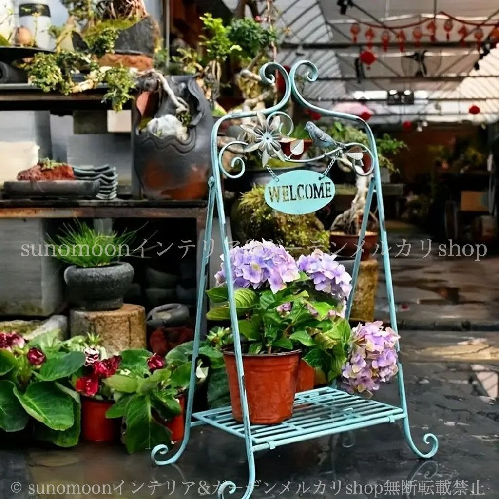 お洒落 インテリア おしゃれ ポット シャビーシック フラワースタンド 多肉植物 雑貨 植木鉢 ウェルカムサイン 4-7 プランタースタンド ヴィンテージ調 ヴィンテージ調 ガーデン雑貨 ガーデニング ガーデンインテリア 寄せ植え アイアン