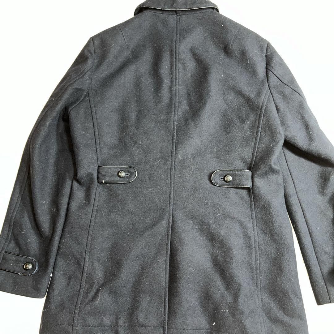 1024　STUTOSTEIN シュテットシュタインノーリーズ　コート　ブルゾン　黒　ブラック　カシミヤ混　ポケット表3裏1　メンズ　【L】