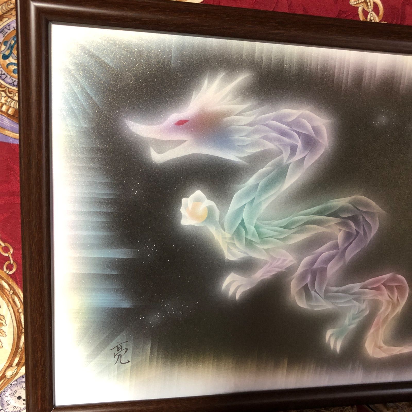神秘的富士フラワーオブライフ 潜在意識解放次元上昇開運風水絵画