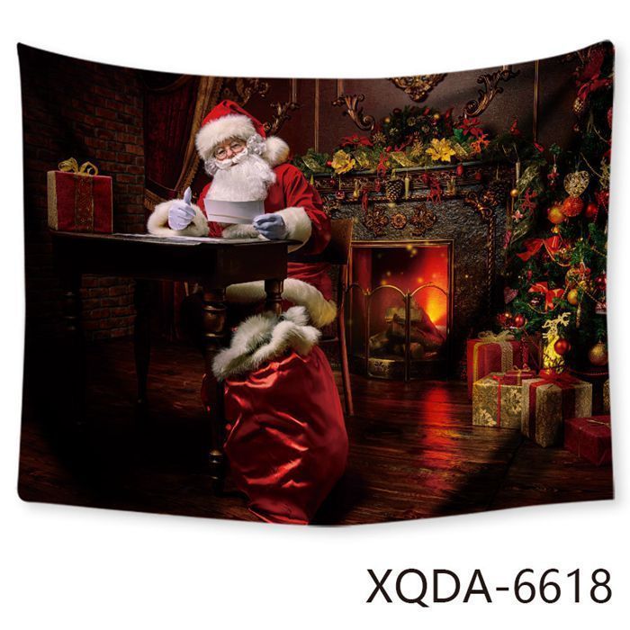 クリスマス タペストリー ライト 壁掛け 大判 130×150cm 1枚