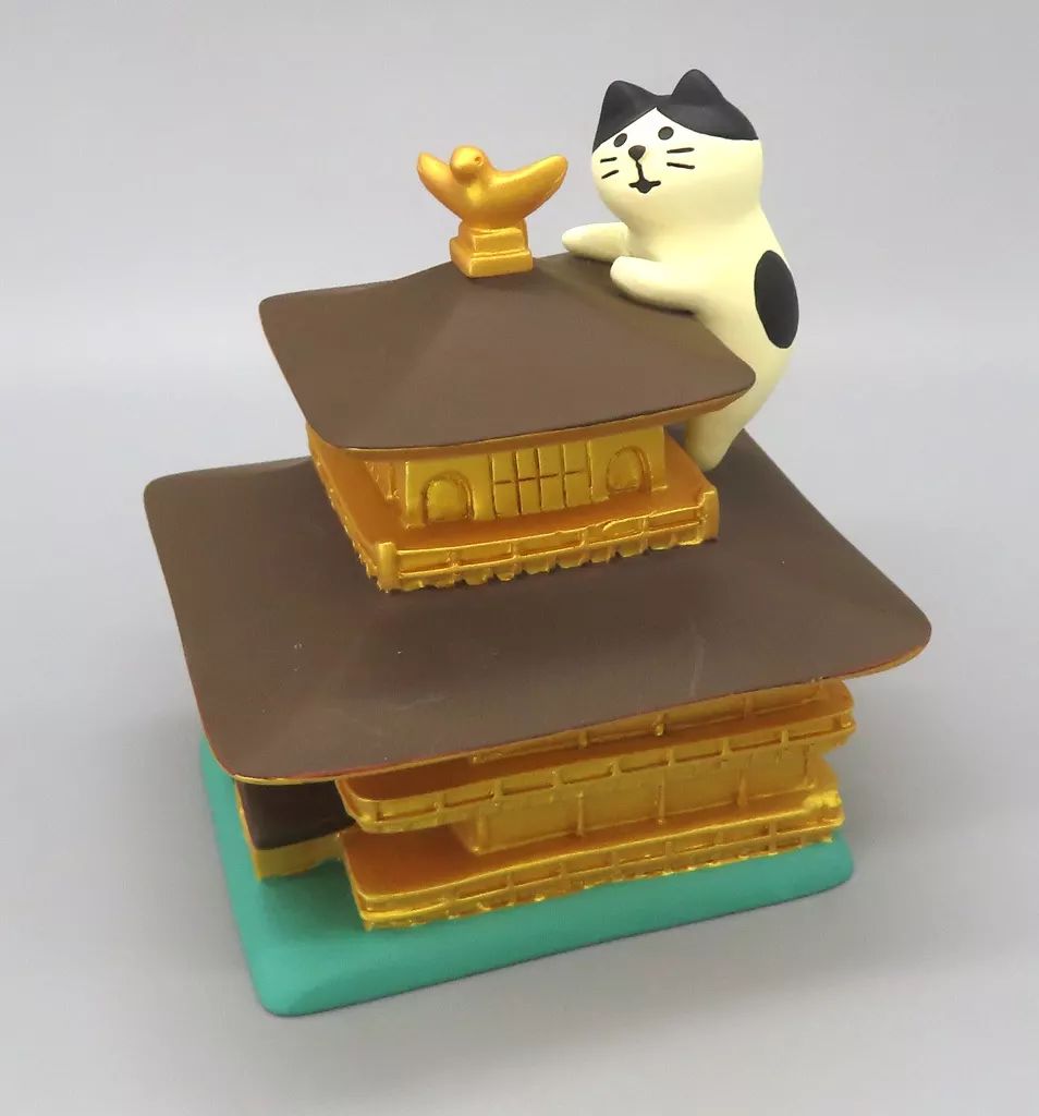 中古】フィギュア 金閣寺よじのぼり猫 「concombre-コンコンブル