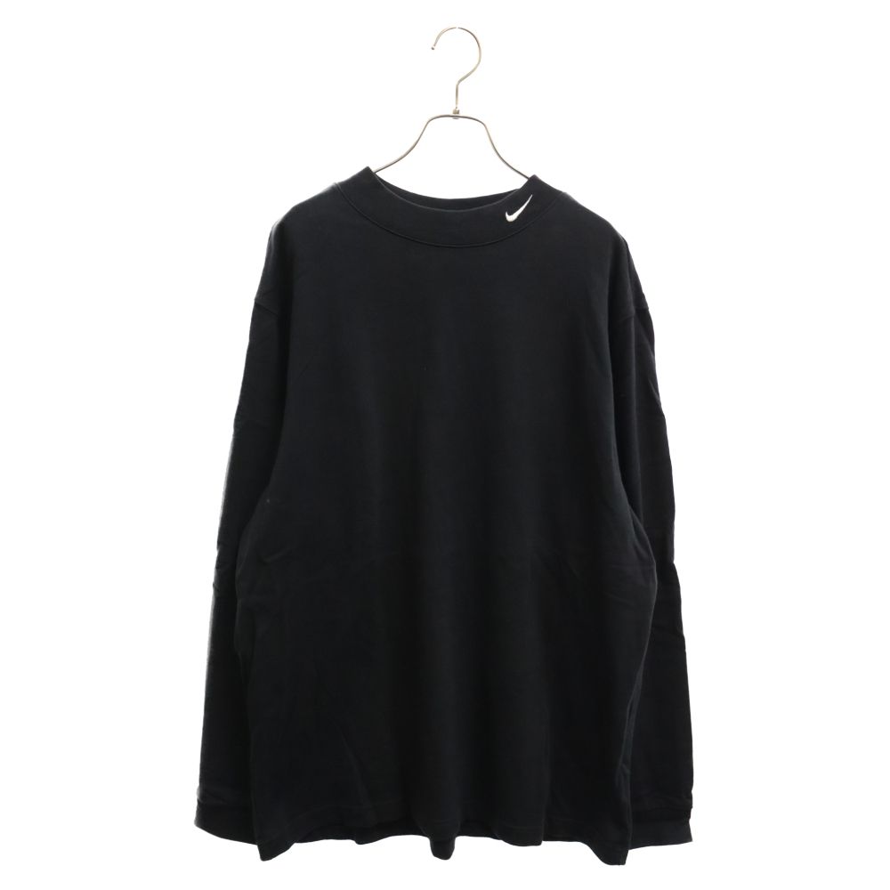 NIKE (ナイキ) AS M NL LS MOCKNECK SHIRT モックネック ロゴ刺繍 長袖Tシャツ カットソー ブラック DX5869-010
