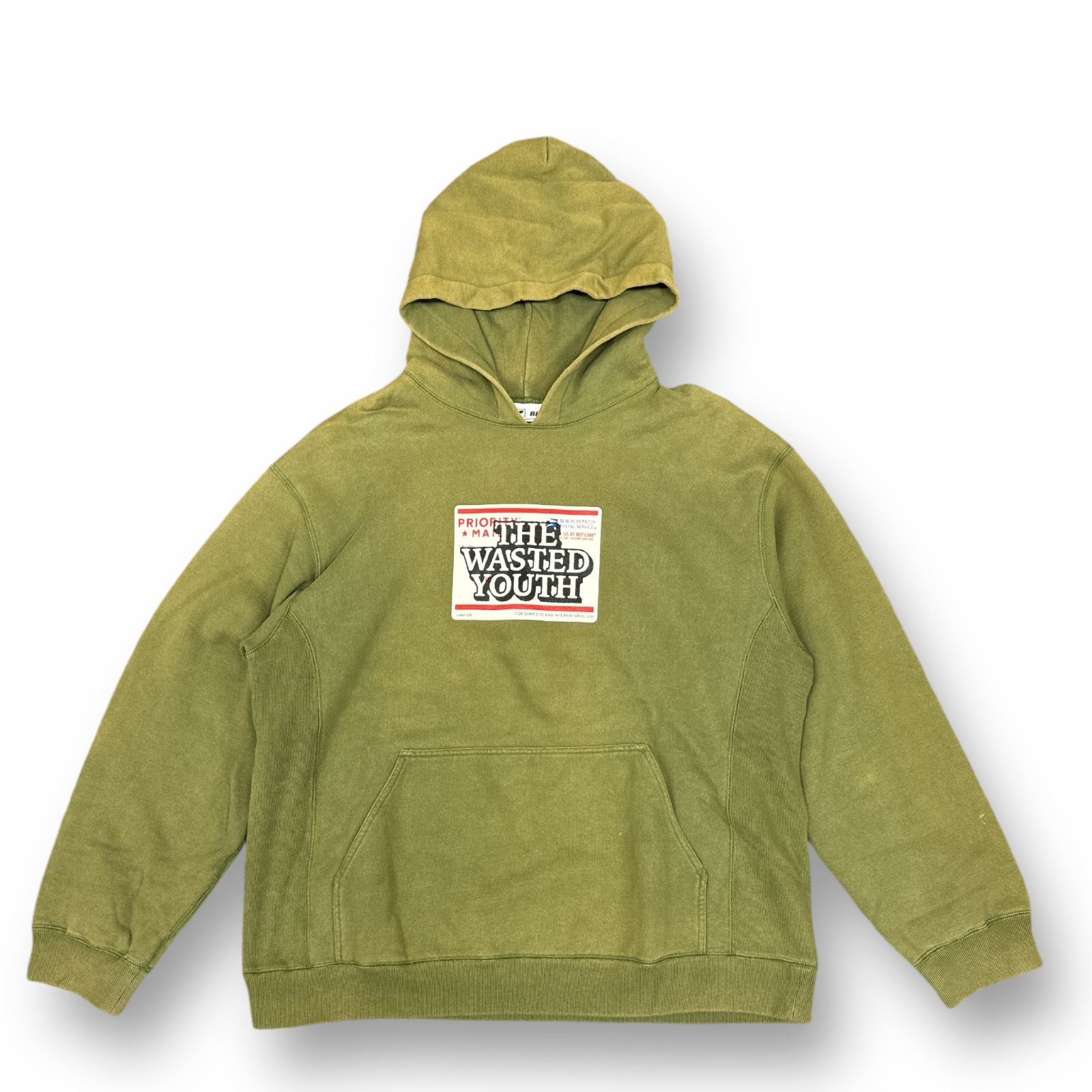 BlackEyePatch x Wasted Youth PRIORITY LABEL HOODIE プリント パーカー スウェット フーディー  ブラックアイパッチ ウエステッドユース コラボ グリーン系 XL 69978A7 - メルカリ