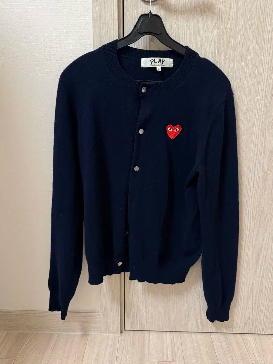 コム デ ギャルソン ウール カーディガン ネイビー
