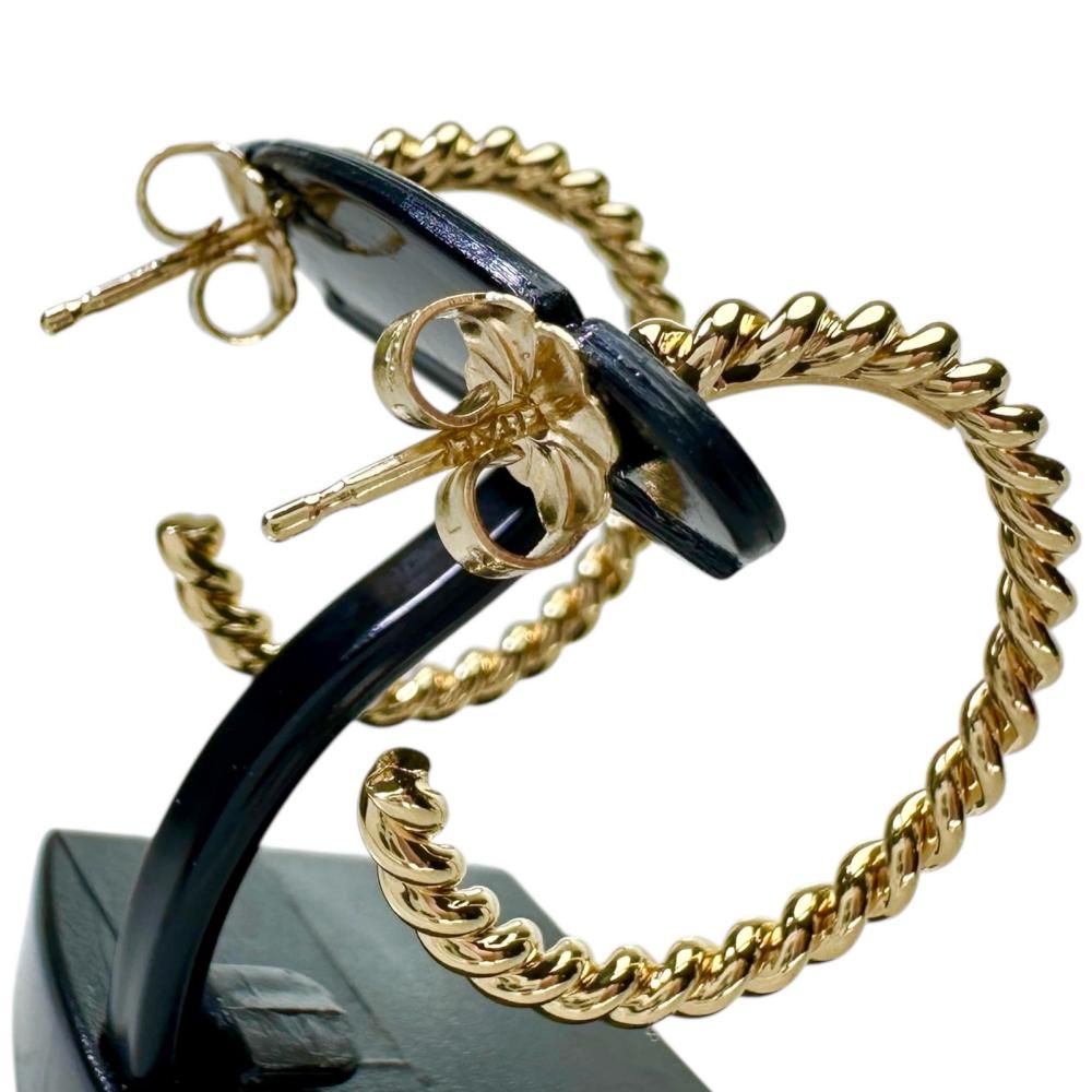 TIFFANY&Co./ティファニー】ツイスト フープ ピアス K18ゴールド 18金