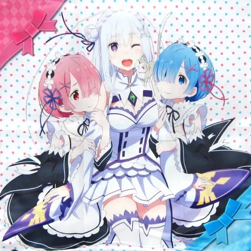 エミリア・ラム・レム クリアファイル アニメイラスト描き下ろしver. エミリア・ラム・レム クリアファイル アニメイラスト描き下ろし