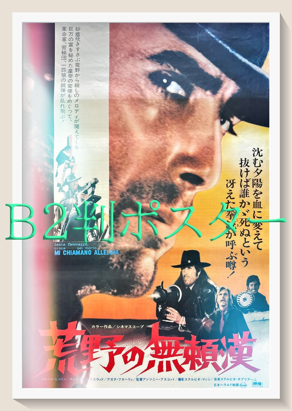 pq 荒野の無頼漢 映画オリジナルB2判ポスター pq05709