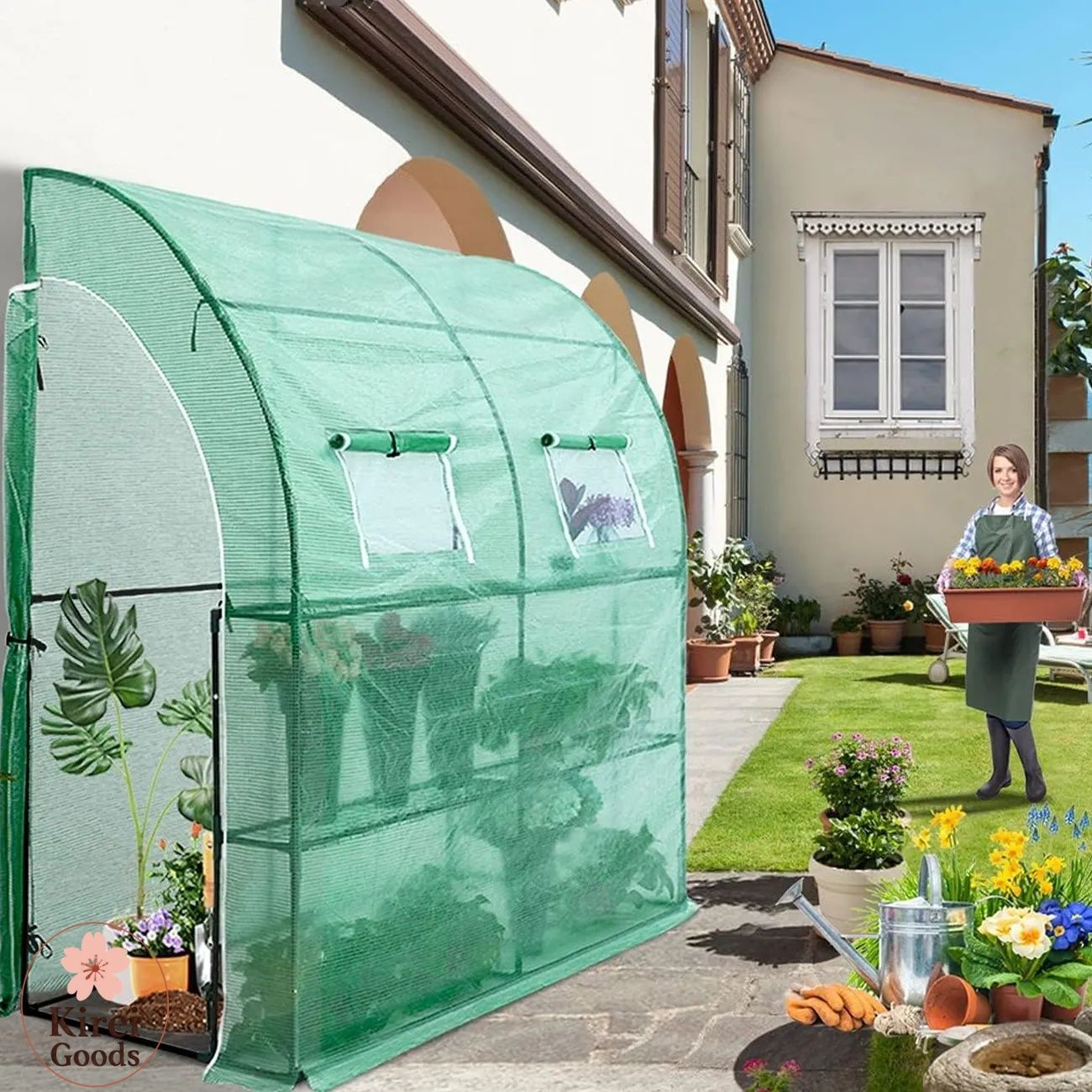 ビニール温室 大型 カバー付き 236*486*180cm 温室 ベランダ 家庭用