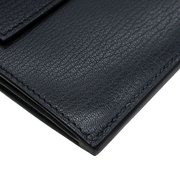 エルメス　ケリーウォレット　シェーブル　ブラック　黒　X刻印 シルバー金具 エルメス ケリーウォレット シェーブル ブラック 黒 X刻印