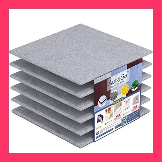 吸音材 AutoGo 壁 吸音ボード 防音材 30cm×30cm×0.9cm魔法両面テープ付き パターン・カラー・枚数選択可スクエア・ブラウ AutoGo 吸音材 壁 吸音ボード 防音材 30cm×30cm×0.9cm魔法両面