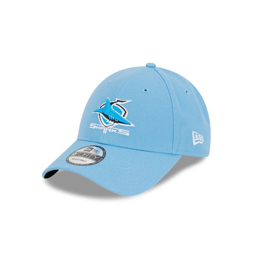 送料無料 匿名配送 ニューエラ クロヌラ サザランド シャークス 9Forty Snapback Cap 帽子 水色 公式モデル 日本未発売