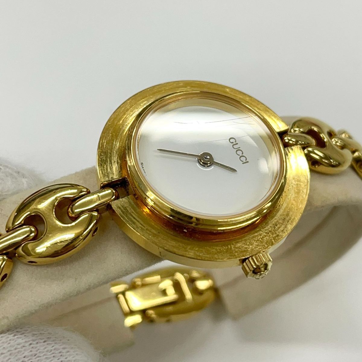 GUCCI グッチ オールドグッチ チェンジベゼル 11/12.2 GP QZ 腕時計 白