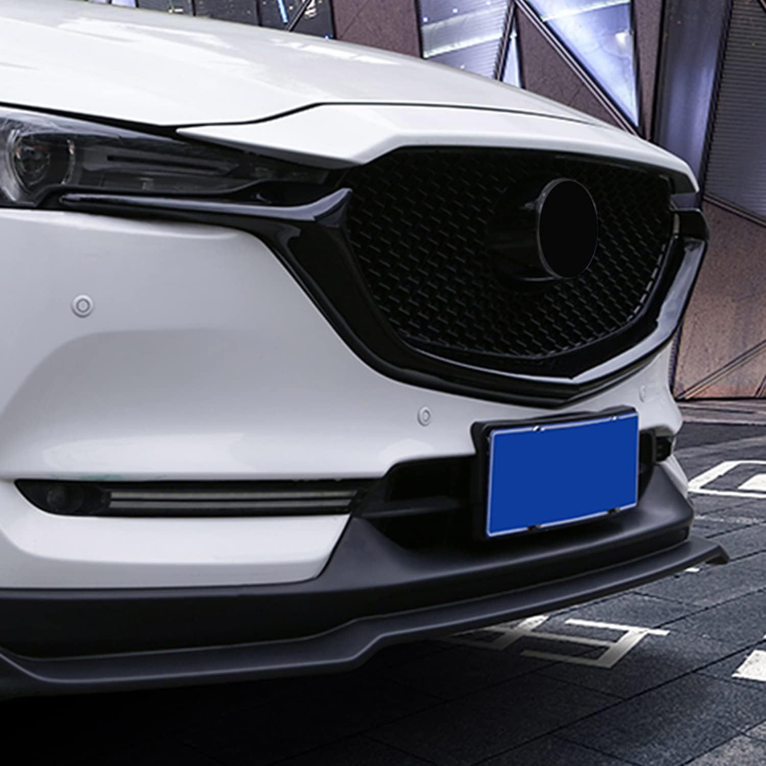 マツダ CX-5 KF系 CX-8 KG系 2017-2020 対応 センターグリルモール フロントグリルカバー ABS ブラック ドレスアップ パーツ FFCRYSTALESIA_COM