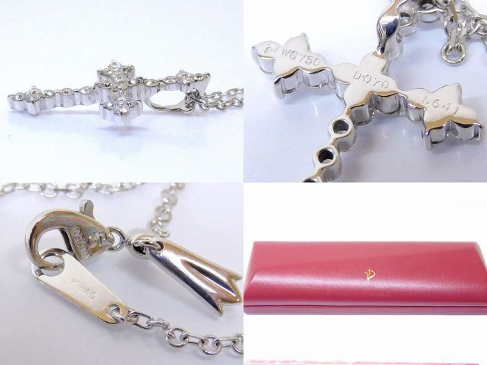 新品同様 POLA ポーラ ネックレス ☆ K18WG ホワイトゴールド ダイヤ  