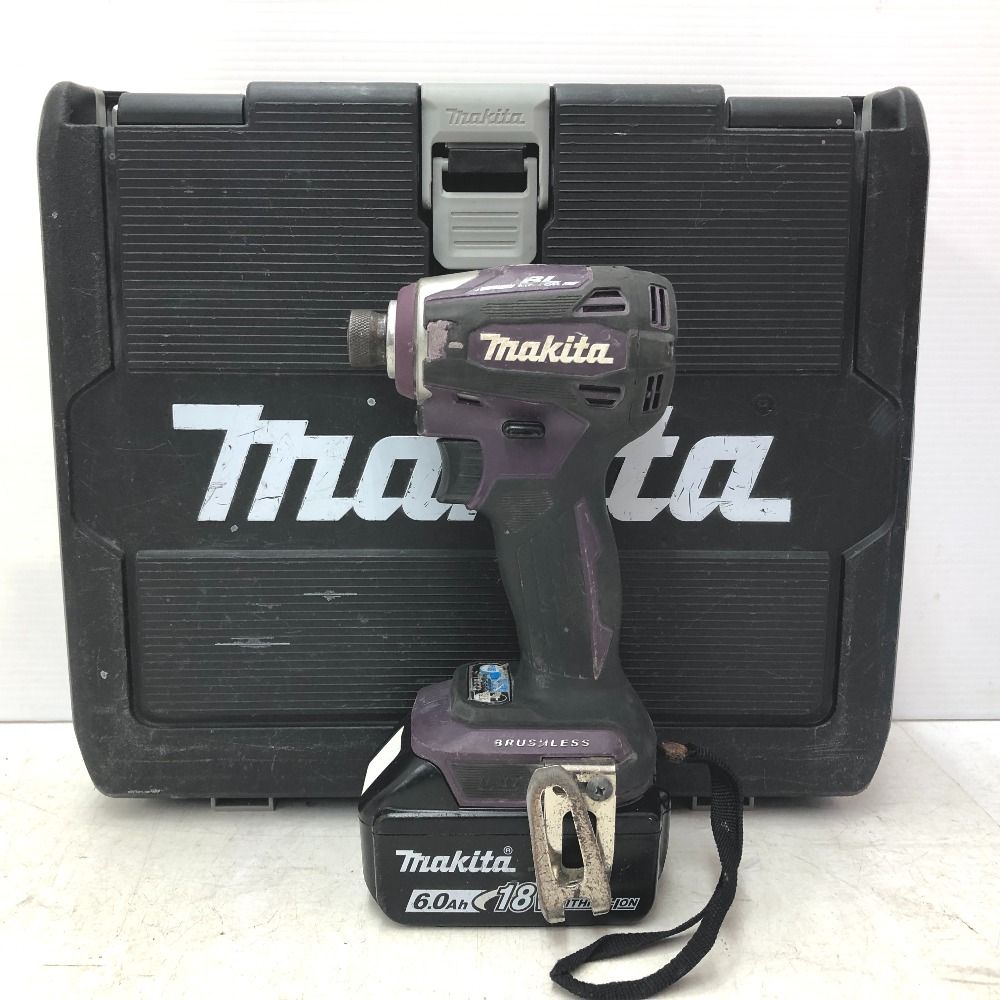makita マキタ 18V 6.0Ah 充電式インパクトドライバ オーセンティックパープル ケース 充電器 バッテリ2個セット TD172DGXAP