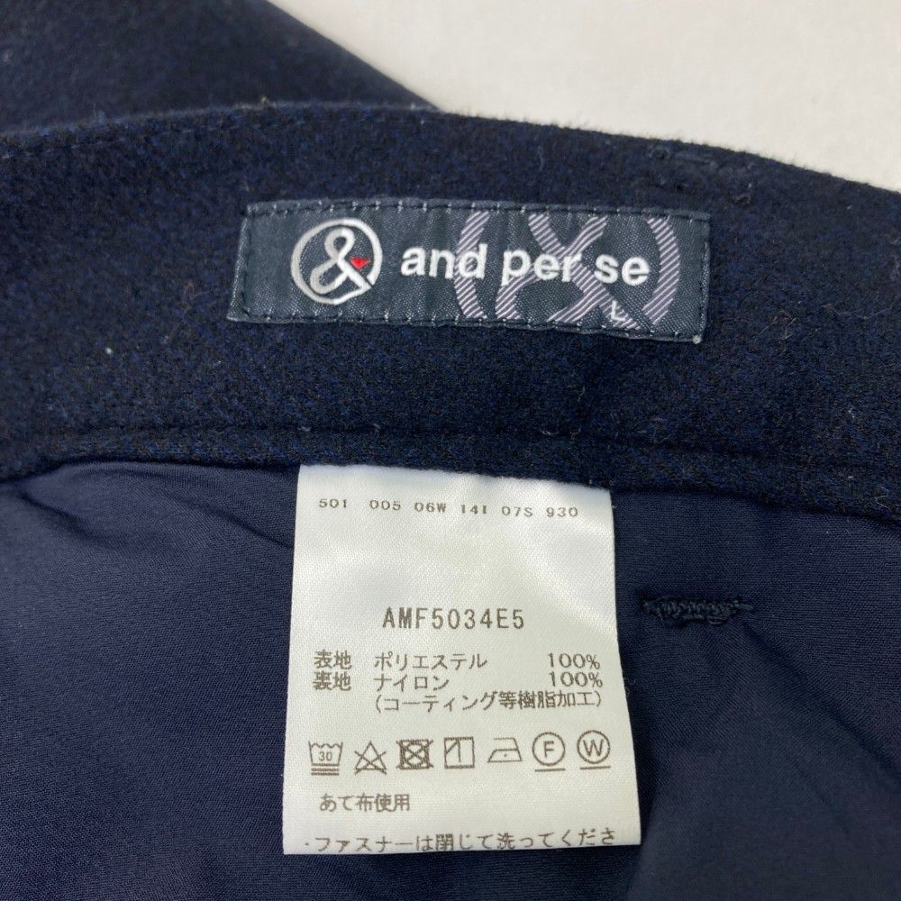 サイズ：L AND PER SE アンパスィ 2024年モデル 裏地付起毛 ロングパンツ  ネイビー系 [240101456040] ゴルフウェア メンズ ストスト サイズ：L AND PER SE アンパスィ 2024年モデル 裏地付起毛