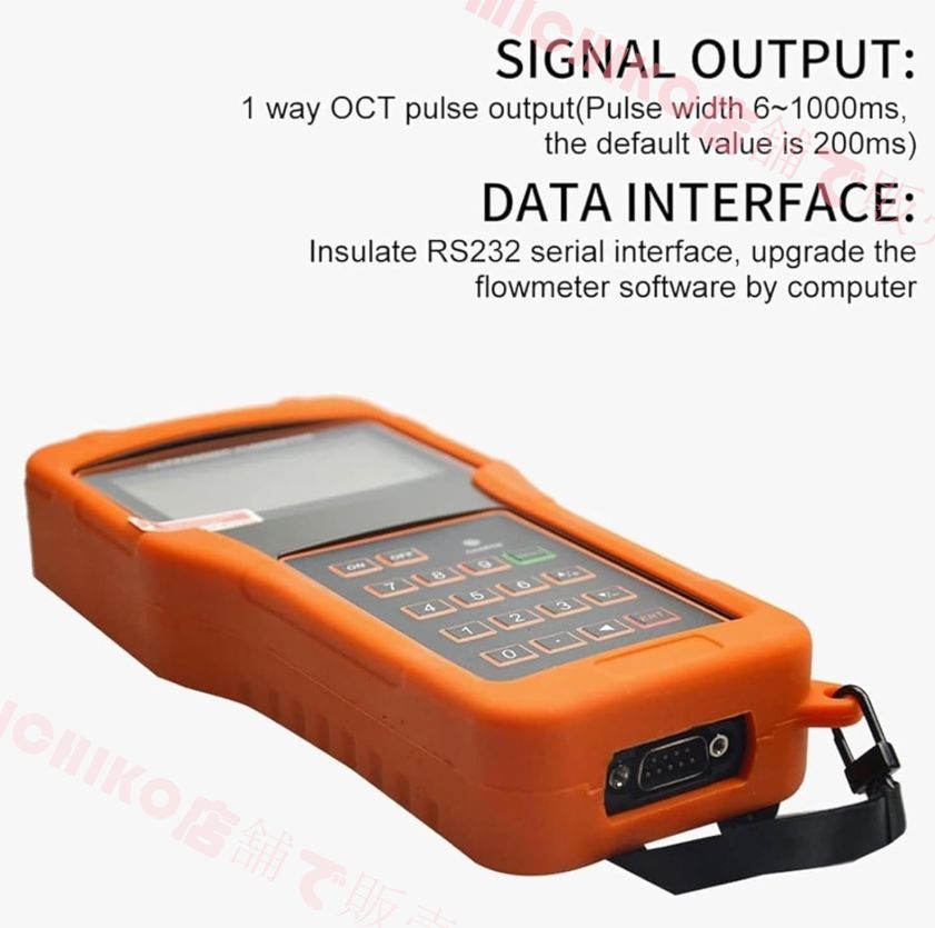 ハンドヘルドデジタル液体超音波流量計水流量計クランプオン流量計ポータブル液体流量計銅|PVCパイプ用DN50-700mm 動作温度-30-90℃