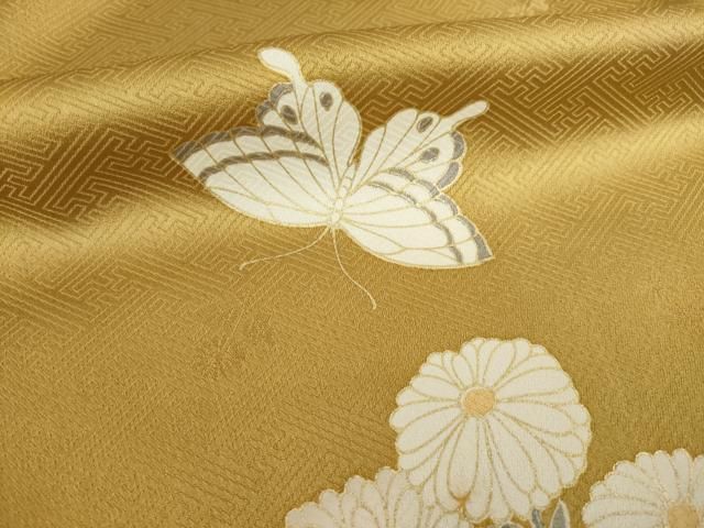平和屋着物○訪問着 駒刺繍 霞松竹梅花文 金彩 鬼しぼ縮緬