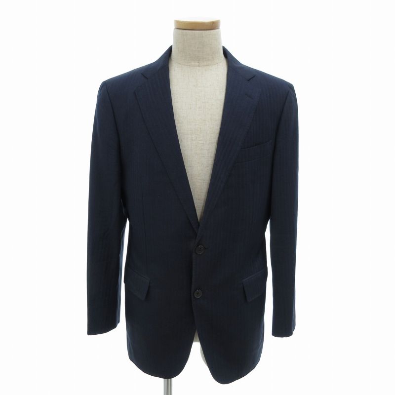 【極美品】BARNEYS NEWYORK×カノニコ スーツセットアップ 濃紺 バーニーズニューヨーク BARNEYS NEW YORK カノニコ生地 スーツ