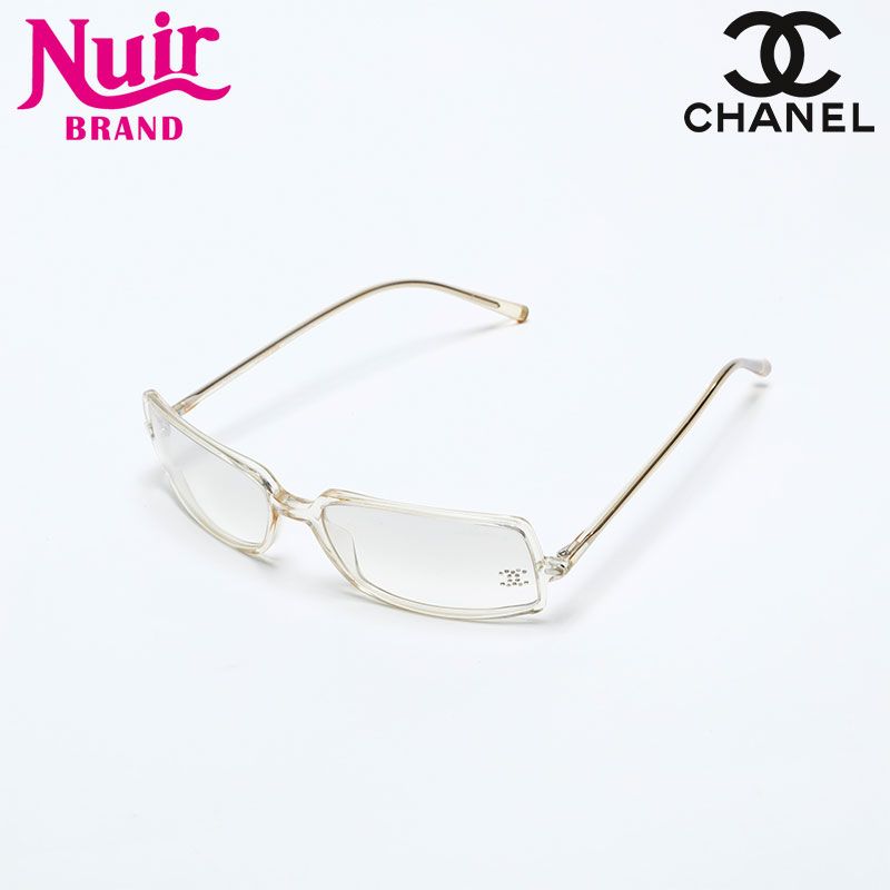 CHANEL サングラス クリアフレーム ラインストーン ミニココマーク CHANEL シャネル サングラス クリア フレーム ラインストーン ミニココ 小物