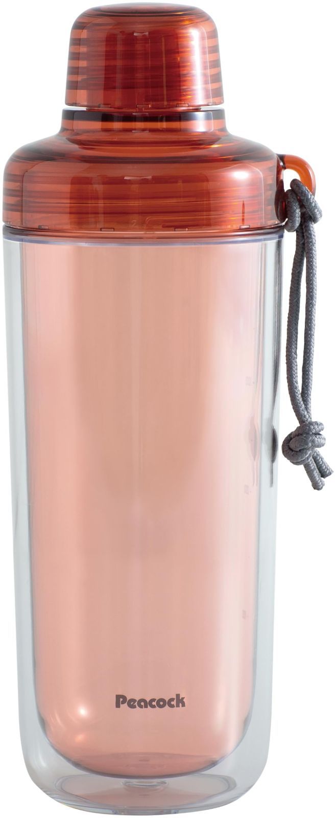  ピーコック魔法瓶工業(The-peacock) ピーコック 水筒 480ml ウォーターボトル クリア 軽量 コンパクト ダブルウォール 直飲み スポーツ飲料対応 プラボトル ブリック PPB-50 XR 弁当箱・弁当袋