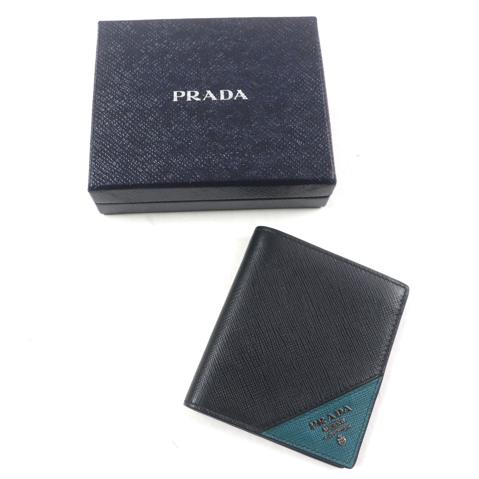 極美品▽PRADA プラダ 2MO004 サフィアーノレザー バイカラー