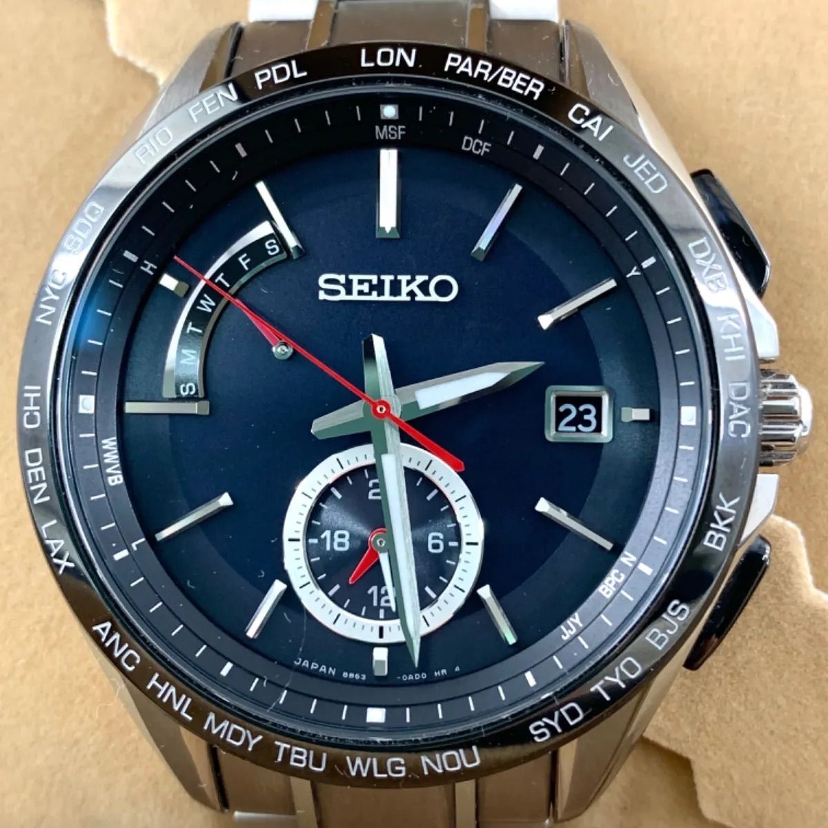 保証書付 セイコー SAGA241(8B63-0AB0) SEIKO チタン 電波ソーラー ...