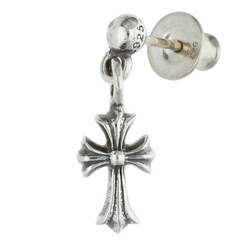 クロムハーツ ドロップ スタック クロス ピアス シルバー 925 CH CRS クロムハーツ（Chrome Hearts）ピアス ドロップ スタックCH