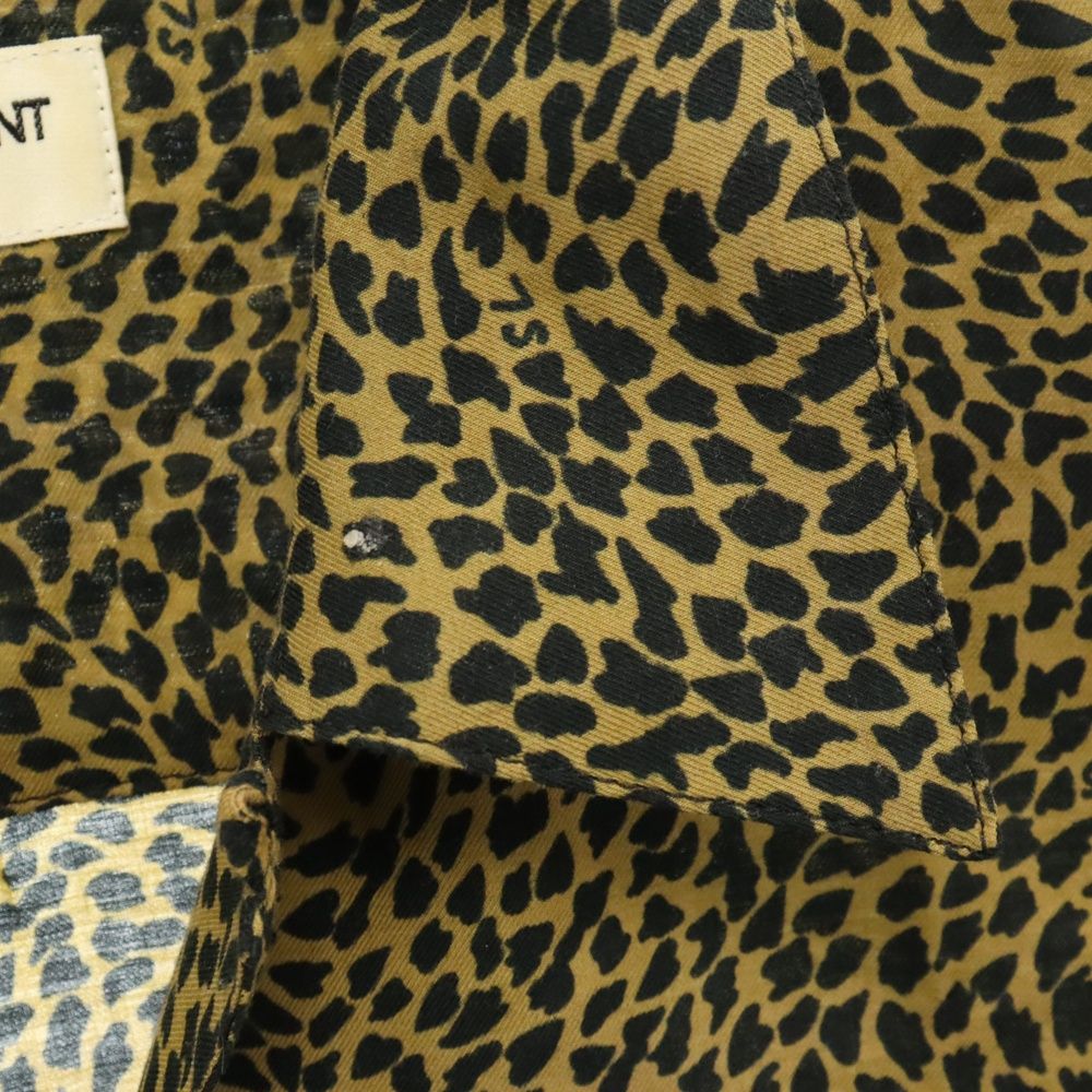 SAINT LAURENT PARIS (サンローランパリ) レオパード柄 オープンカラー