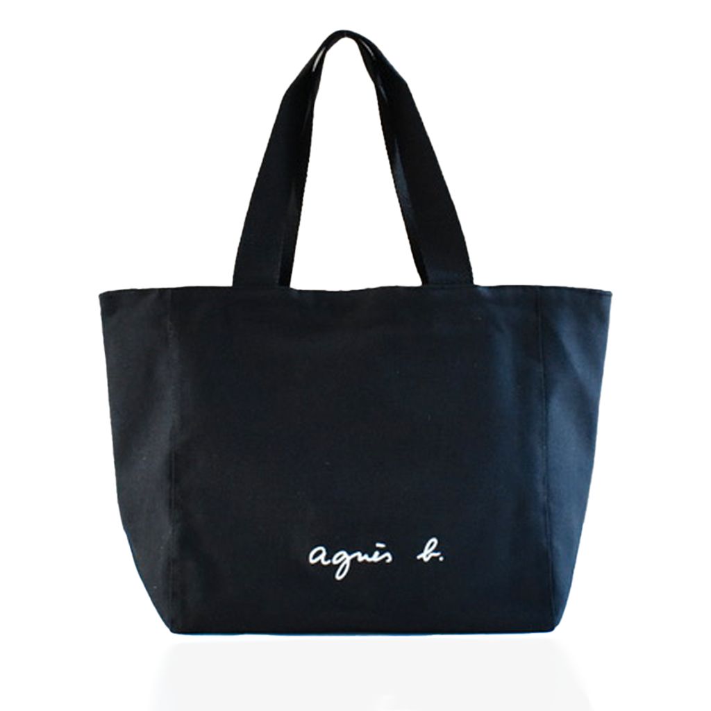 即発 agnes b. アニエスベー 大容量 キャンバス トートバッグ ユニセックス】WEB限定 2wayロゴビッグトートバッグ (OAH22－01