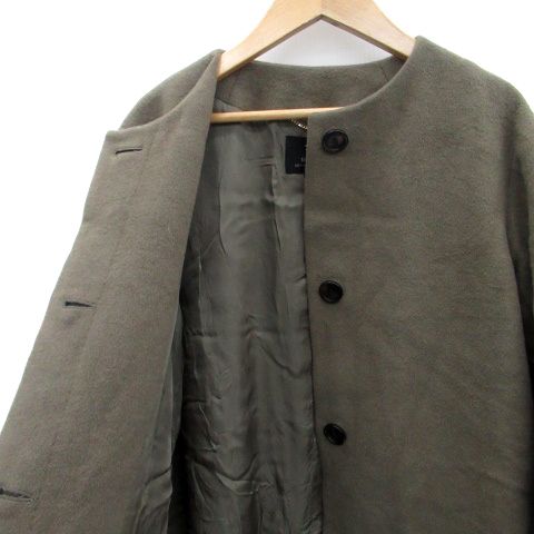 ☆ほぼ未使用☆美品☆オンワード樫山☆アンゴラ混☆ラグラン袖ロングコート 美品】オンワード樫山 レディース アンゴラ ロングコート